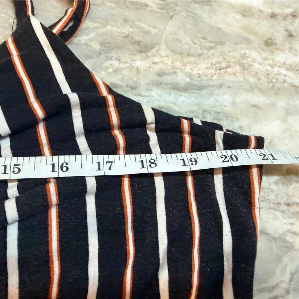 Torrid Striped Dress Size 3 Black Sleeveless Tie Front Plus Size - Picture 9 of 11